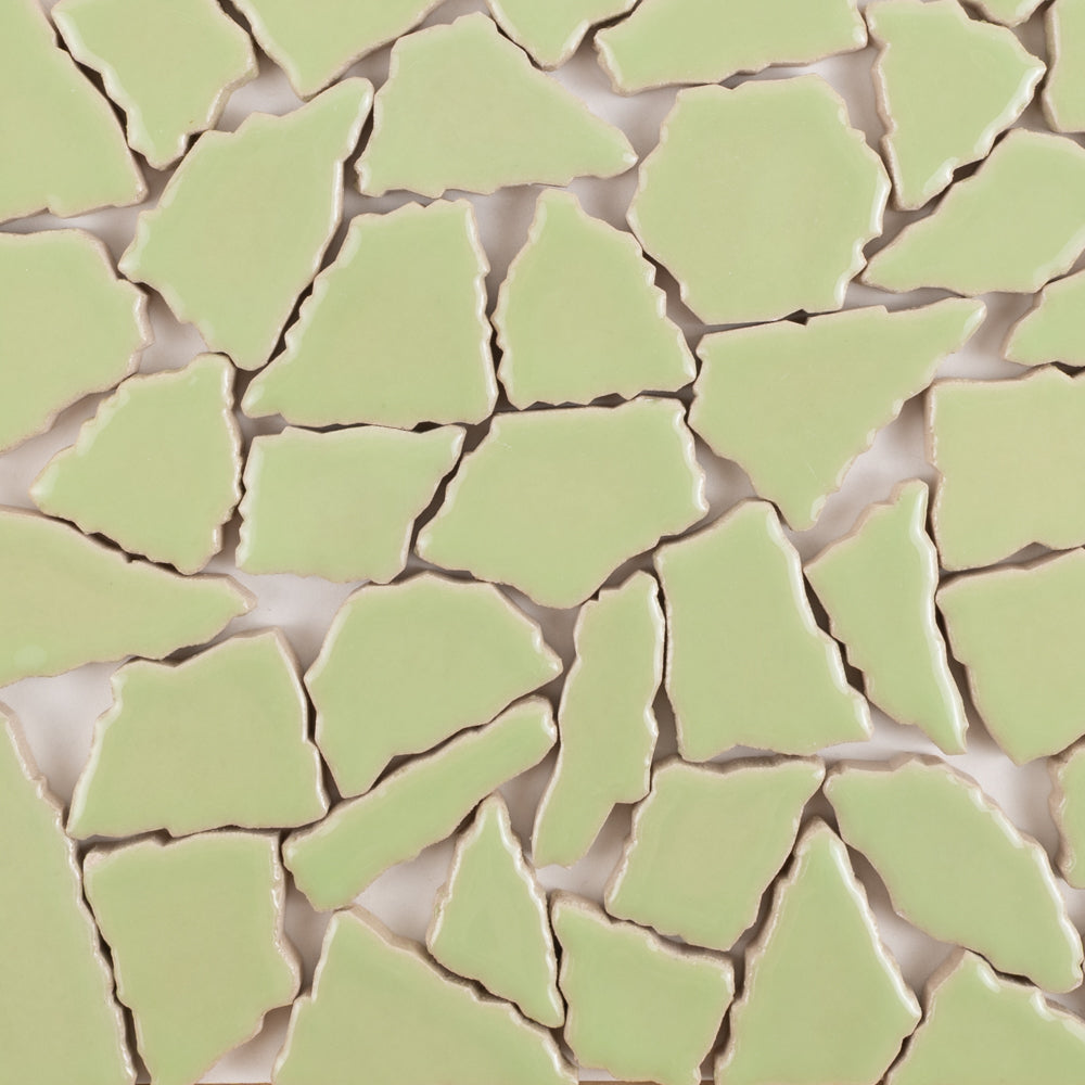 Keramik Mosaik Puzzle  Weiß