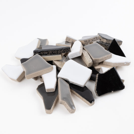 Keramik Mosaik Puzzle  Weiß