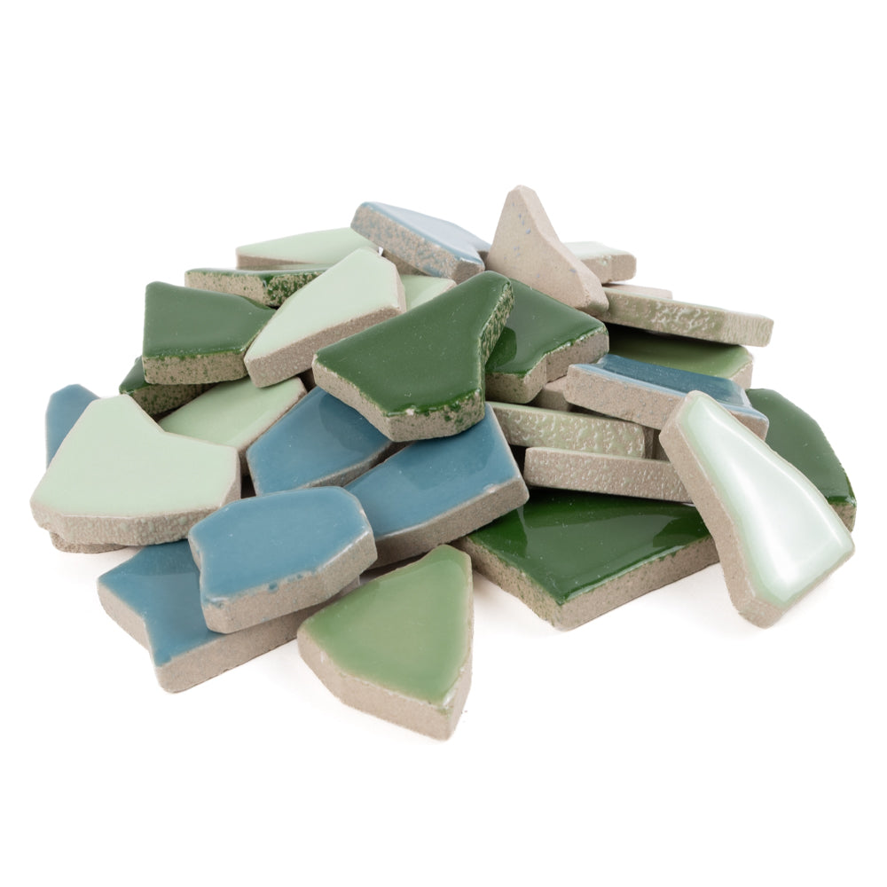 Keramik Mosaik Puzzle  Weiß