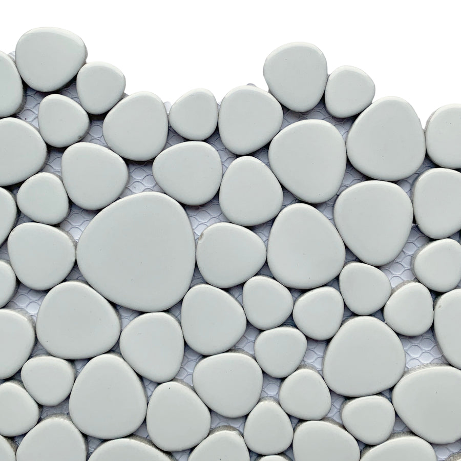 Kieselmosaik  Weiß