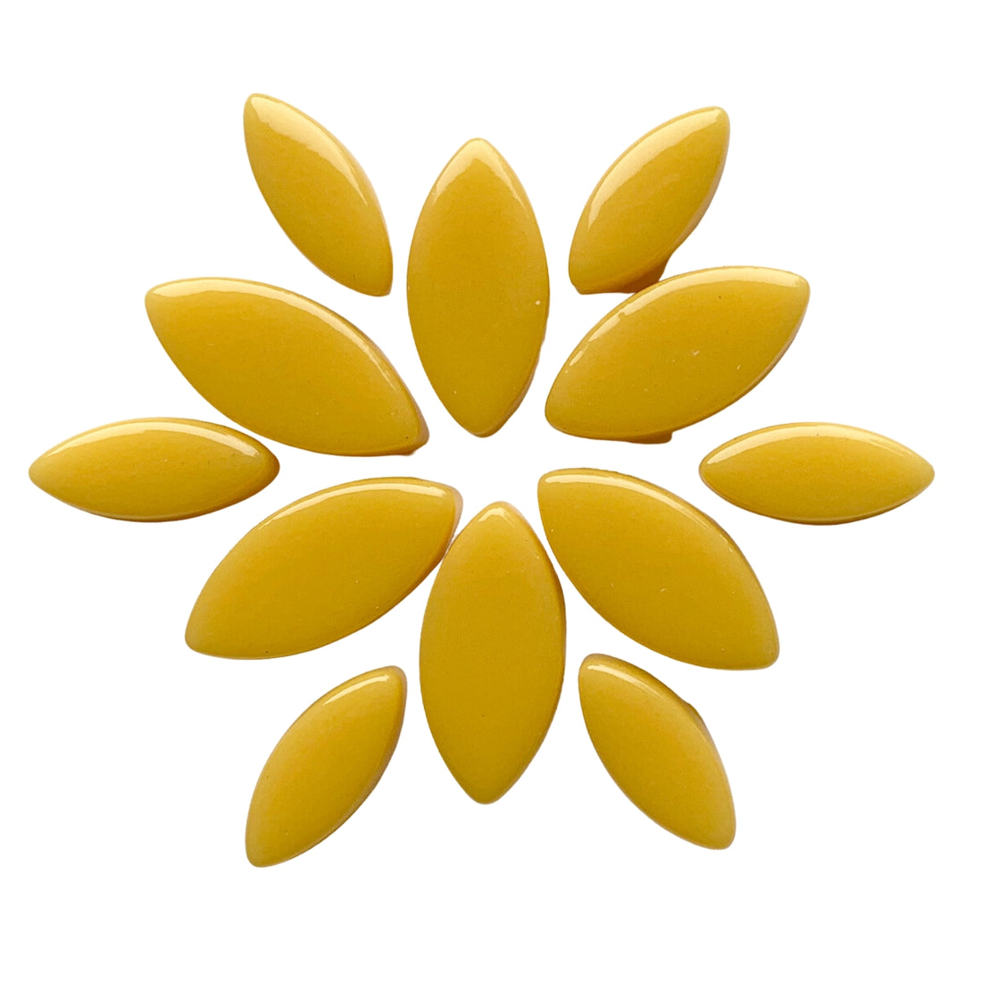 Mosaiksteinen Elipsenform Glas Goldrute