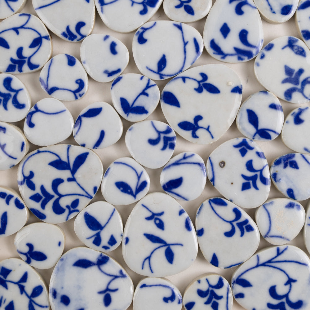 Kieselmosaik Blau Lockig (lose)