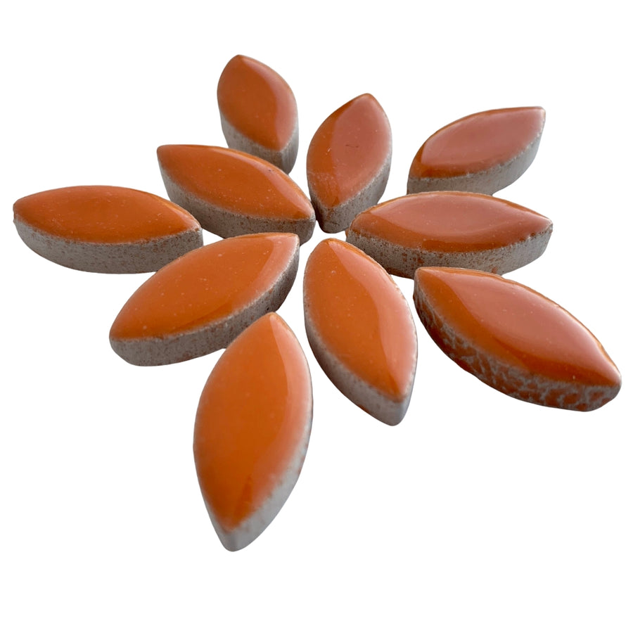 Mosaiksteinen Elipsenform 25mm  Orange