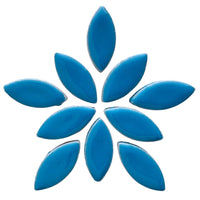 Mosaiksteinen Elipsenform 25mm  Blau