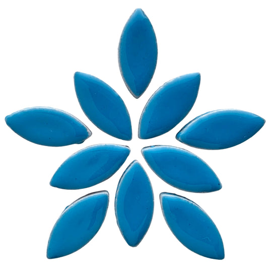 Mosaiksteinen Elipsenform 25mm  Blau