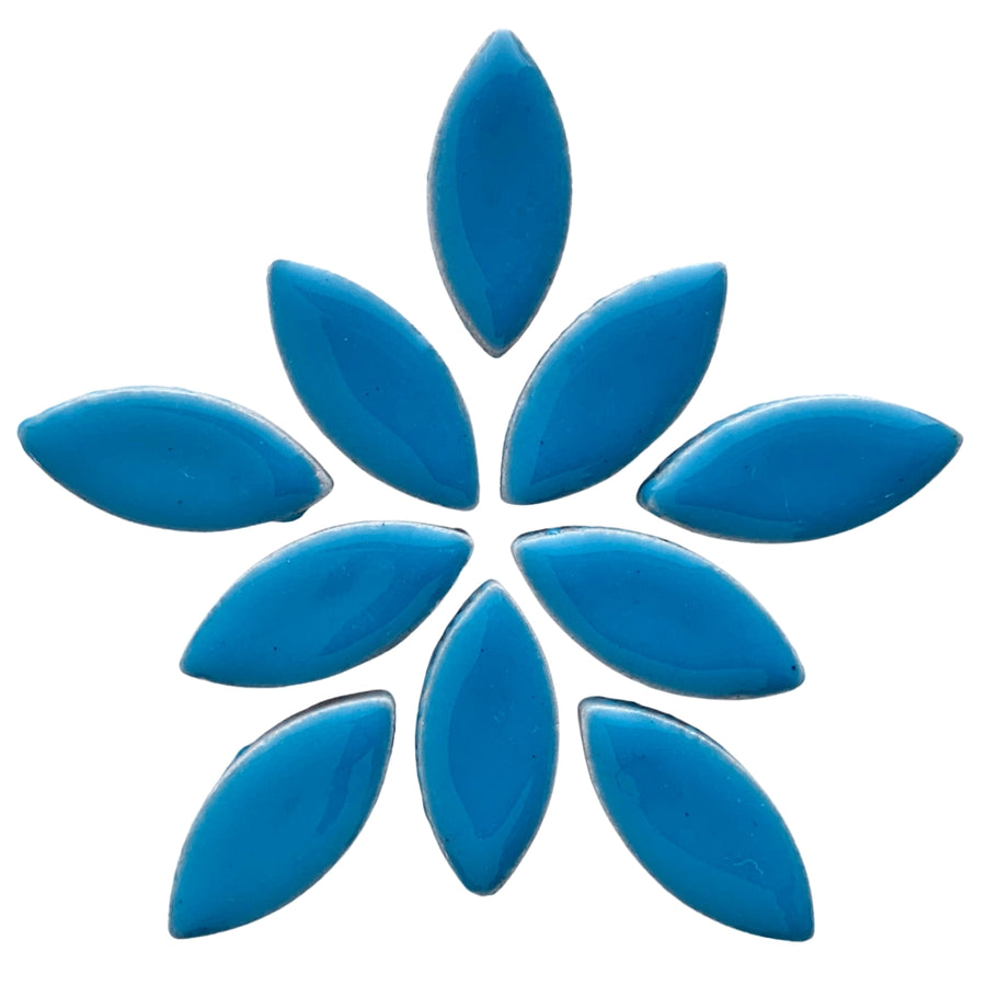 Mosaiksteinen Elipsenform 25mm  Blau