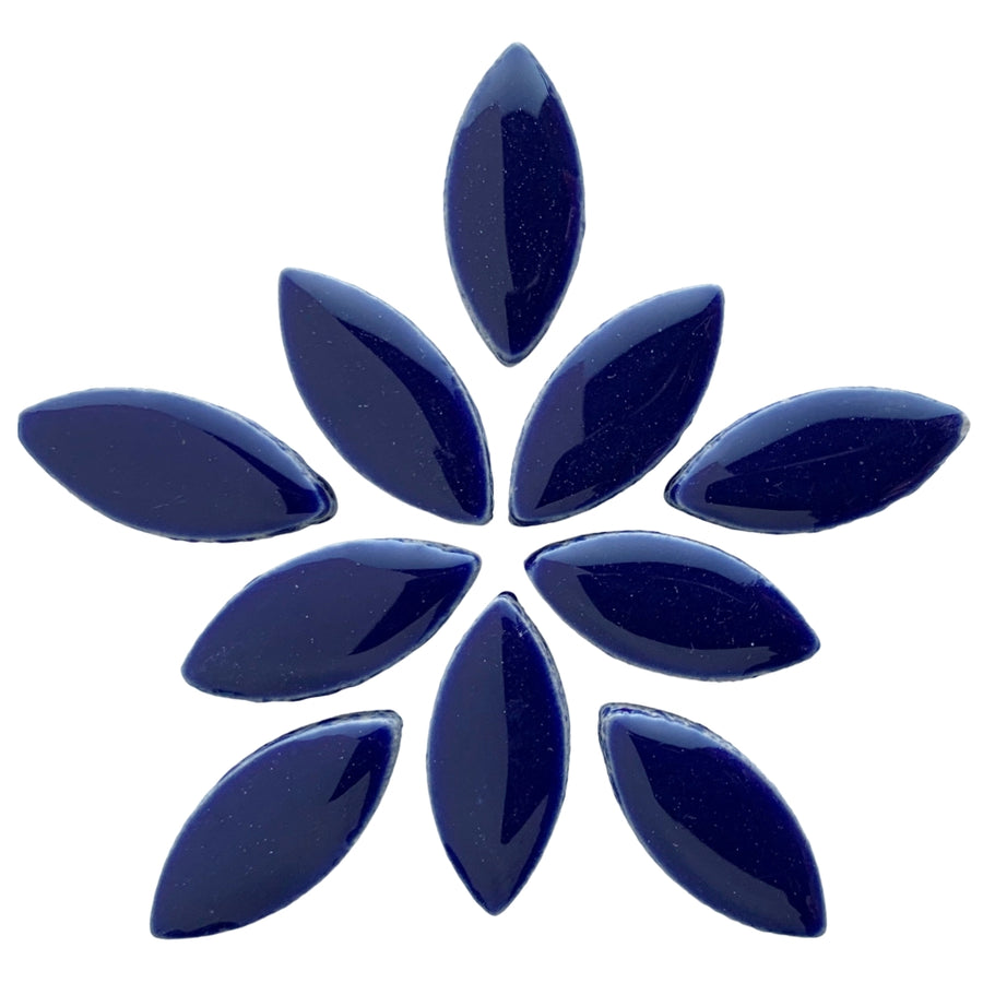 Mosaiksteinen Elipsenform 25mm  Indigo