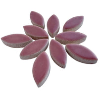 Mosaiksteinen Elipsenform 25mm  Dunkelrosa