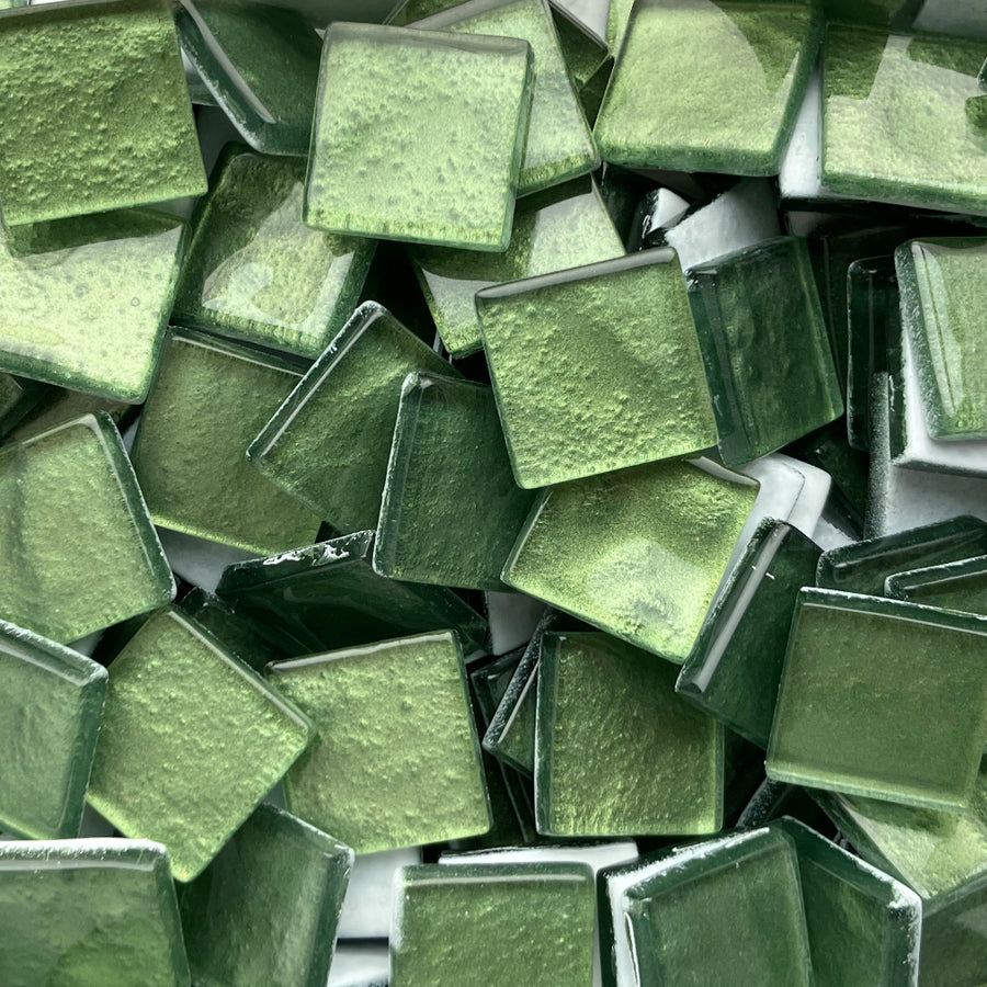 Pâte De Verre Cristal Ondulé 20mm Baie de Kiwi