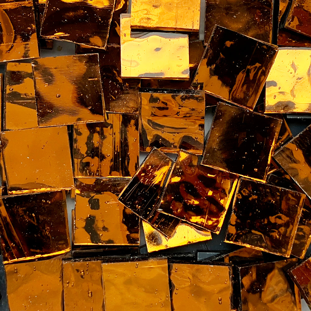 Mirror 20mm  Copper Wavy