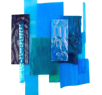 Chutes de verre  Vitraux Opus Mélange XL Turquoise