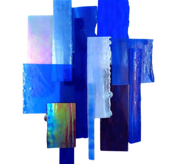 Chutes de verre  Vitraux Opus Mélange XL Bleu