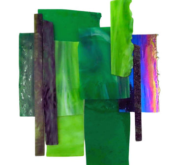 Chutes de verre  Vitraux Opus Mélange XL Vert