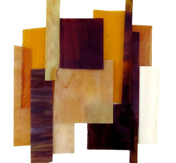 Chutes de verre  Vitraux Opus Mélange XL Ambre