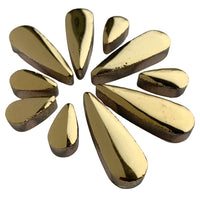 Ceramic Teardrops  Gold