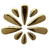Ceramic Teardrops  Gold
