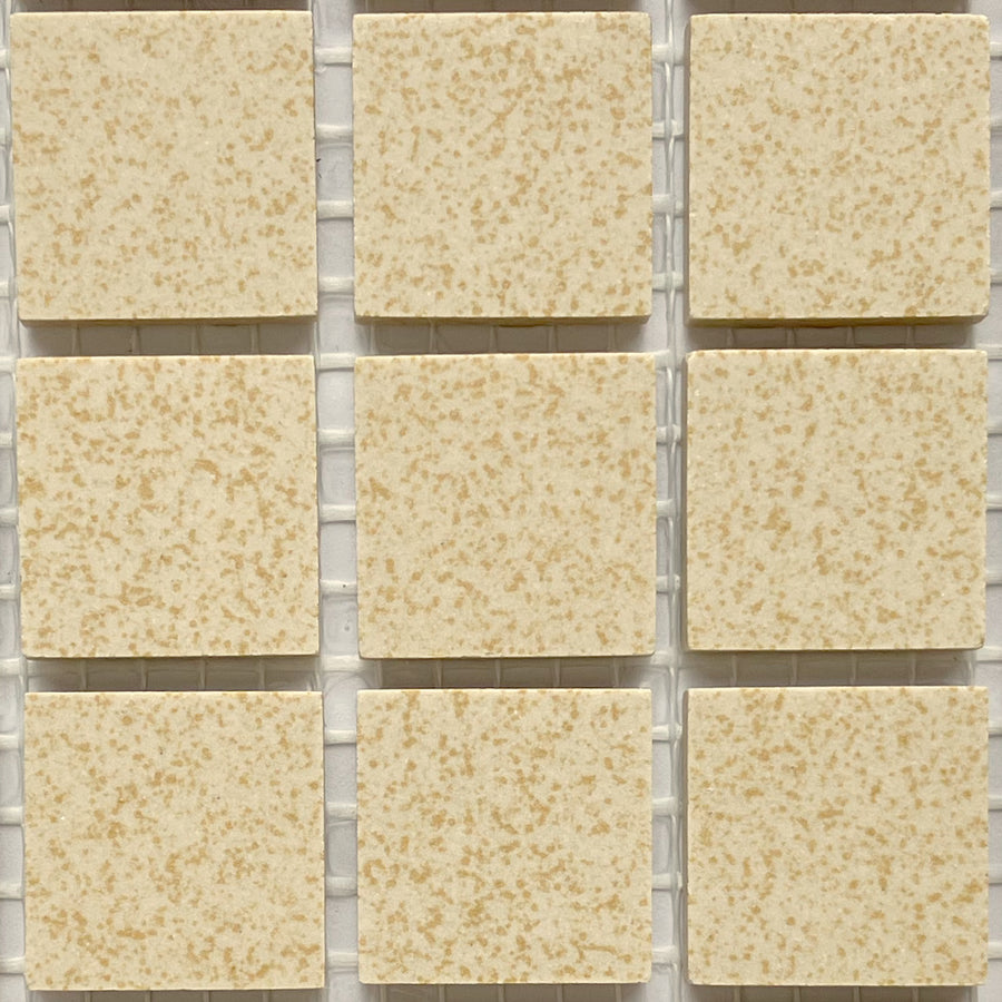 Winckelmans Jaune 202 Mouchetés – matta mosaikplattor, 20x20 mm på nät