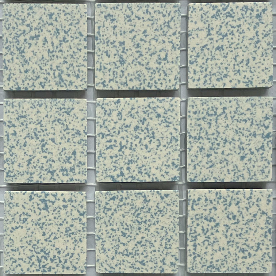 Winckelmans Bleu 208 Mouchetés – matta mosaikplattor, 20x20 mm på nät