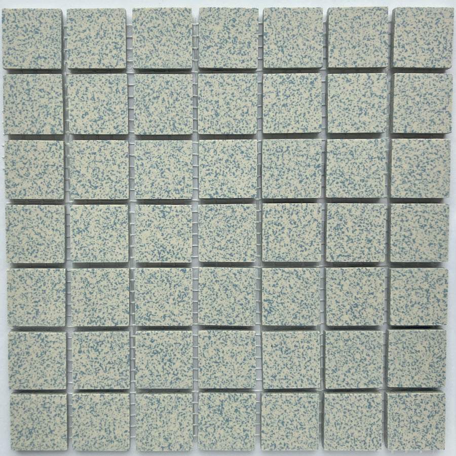 Winckelmans Bleu 208 Mouchetés – matta mosaikplattor, 20x20 mm på nät