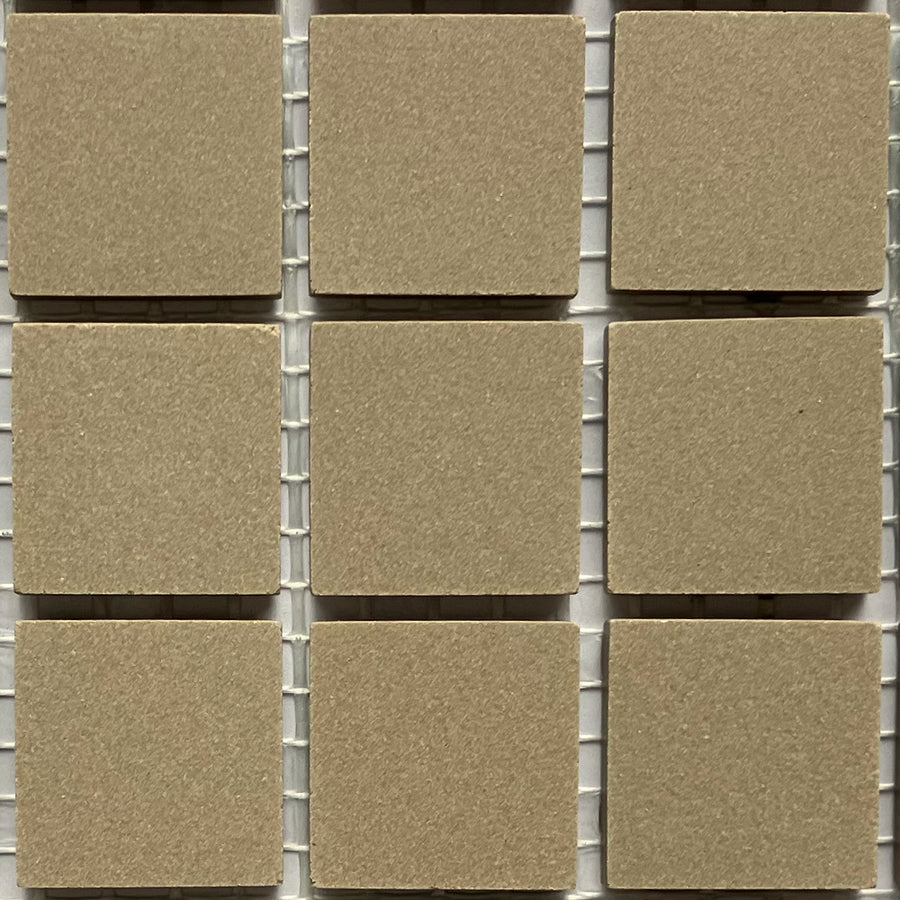 Winckelmans Taupe – matta mosaikplattor, 20x20 mm på nät