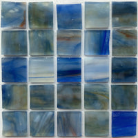 Glasmosaik Tiffany-Glas 20mm  Gezeitenblau