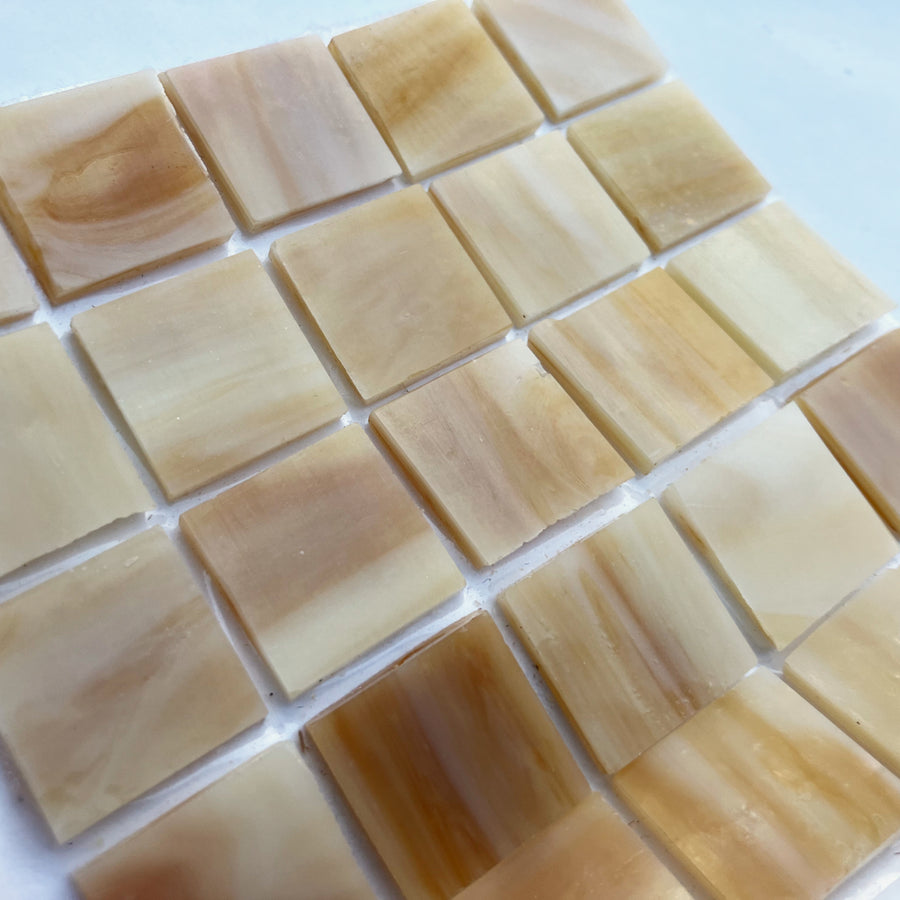 Glacier Tiffany Glass Mosaic 20mm  Caramel