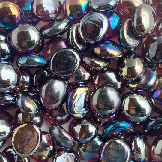 Glass Nuggets 16-20mm  Amethyst Diamond