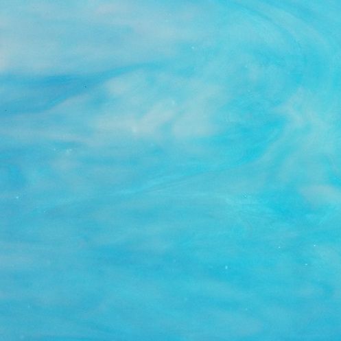 Glass Plate Pale Opal Turquoise