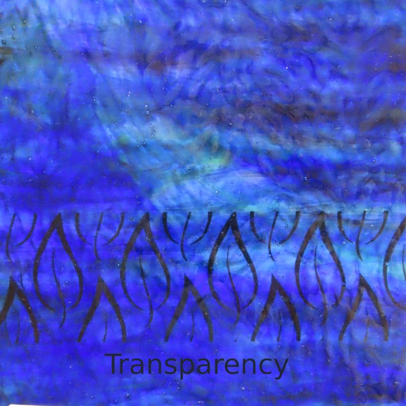 Glass Plate Navy Gentle Waves