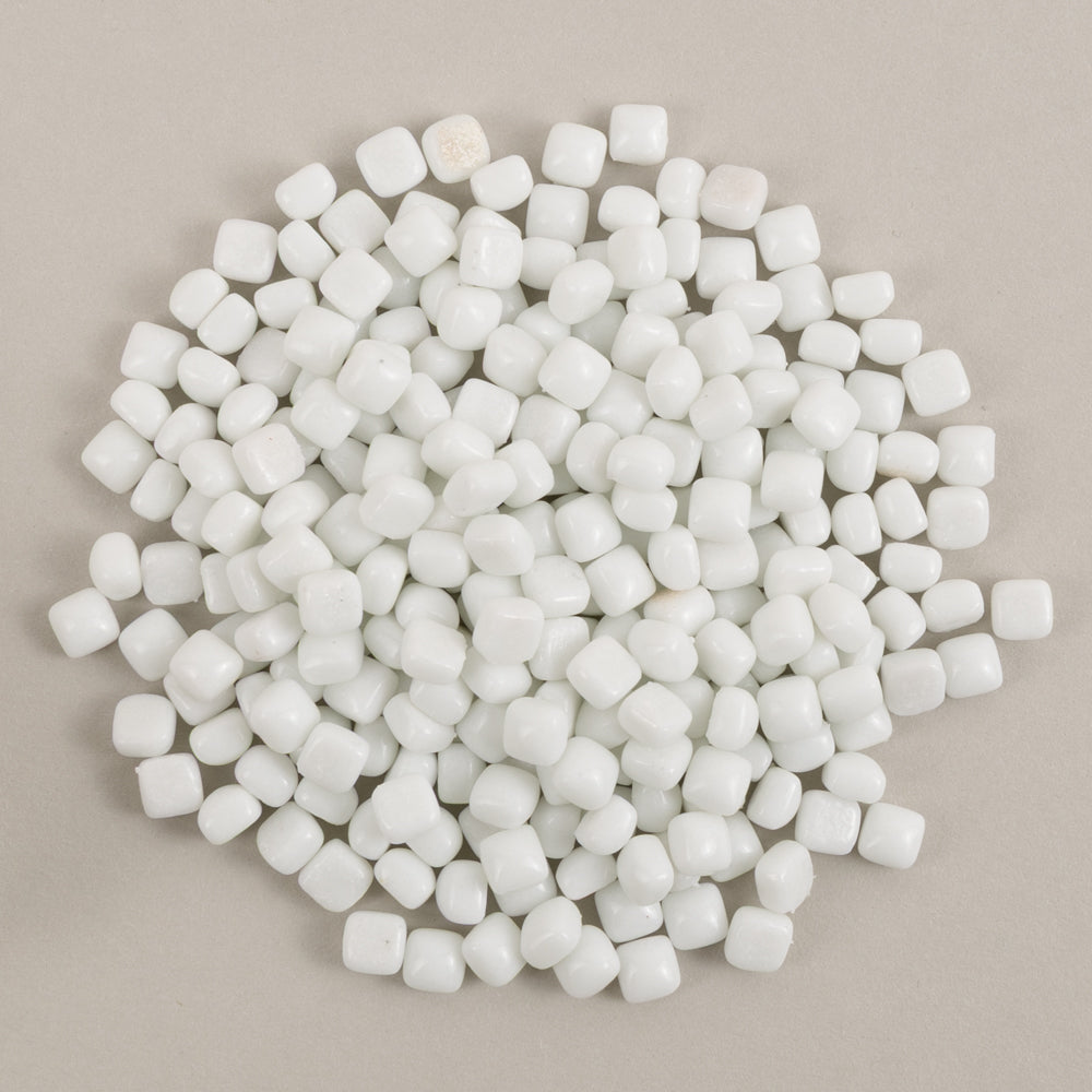 Mikro-glasmosaik 4,8mm Hvid