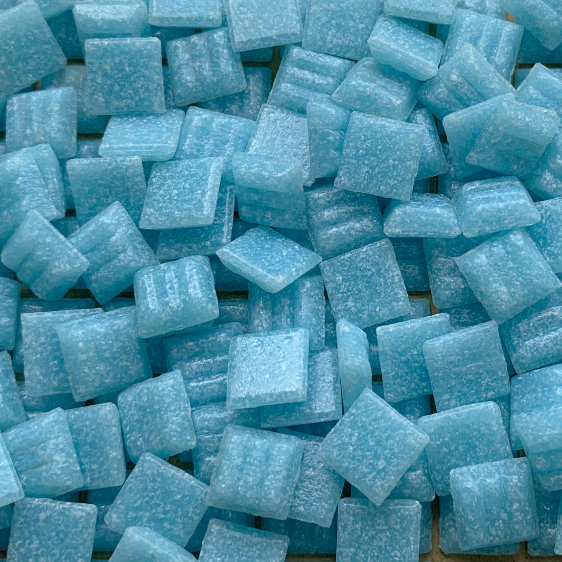 Glasmosaik 10mm Isvit (lös) 