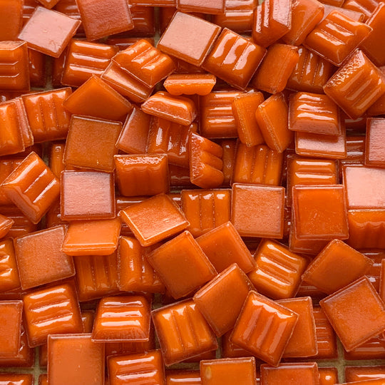 Glasmosaik 10 mm Orange (løs)