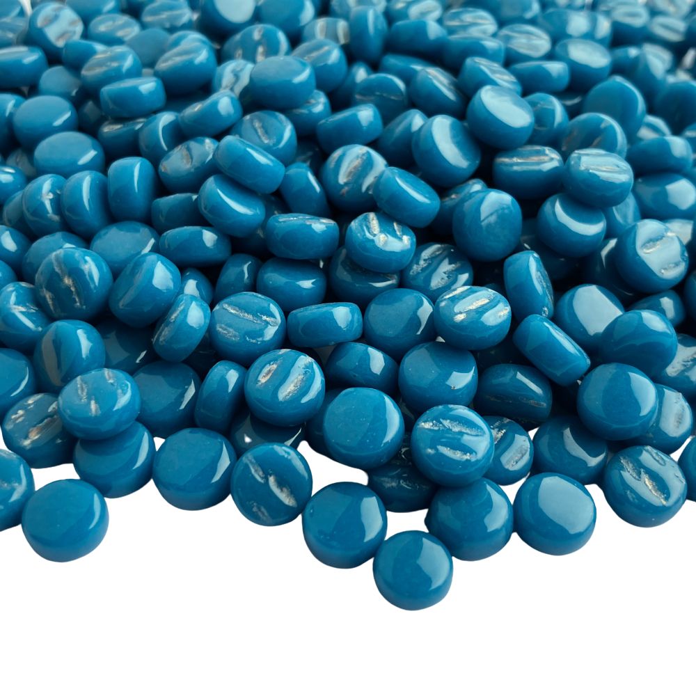 Dots 8mm  Dark Lake Blue