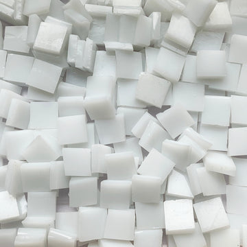 Glacier Tiffany Glass Mosaic 10mm White