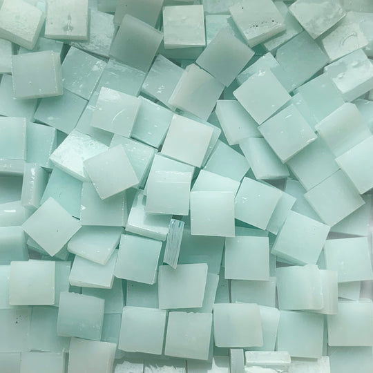 Glasmosaik Tiffany-Glas 10mm  Eisblau