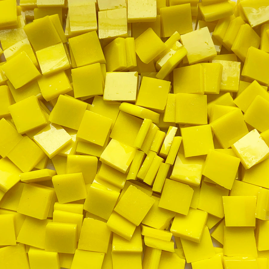 Glacier Tiffany Glass Mosaic 10mm Sunny Yellow