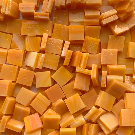 Glasmosaik Tiffany-Glas 10mm  Mango