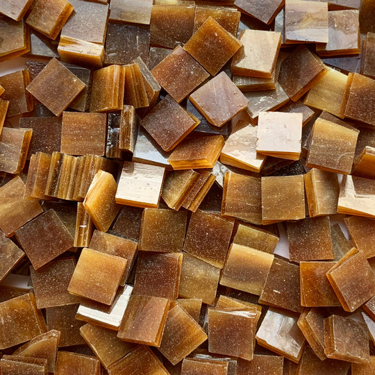 Glasmosaik Tiffany-Glas 10mm  Bernstein