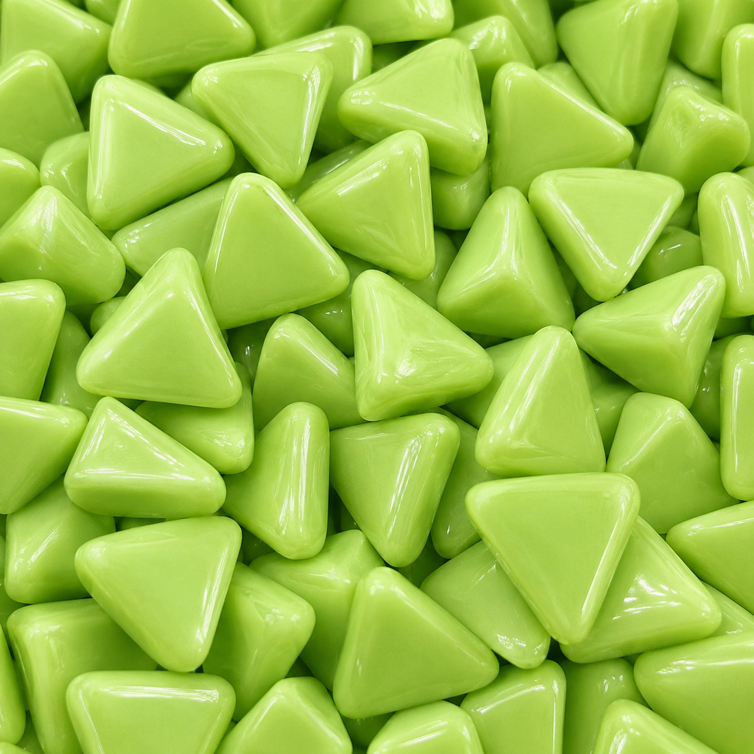 Mini Glass Mosaic Triangle Mint Green
