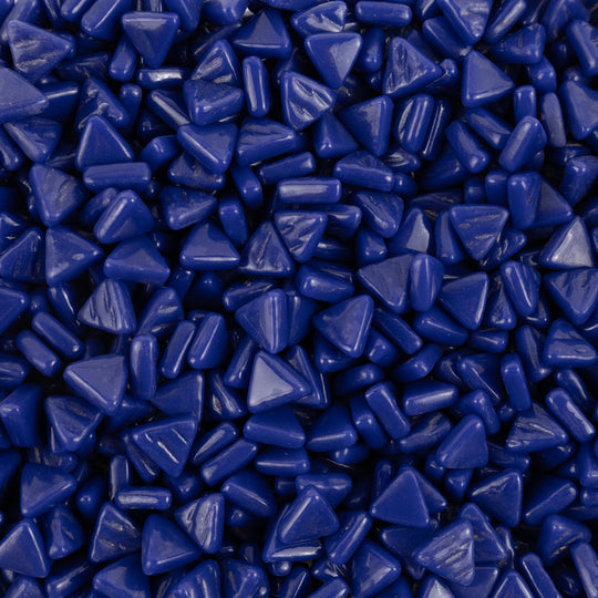 Mini Glass Mosaic Triangle Royal Blue