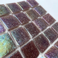 Iridescent Glass Mosaic 20mm  Mangosteen