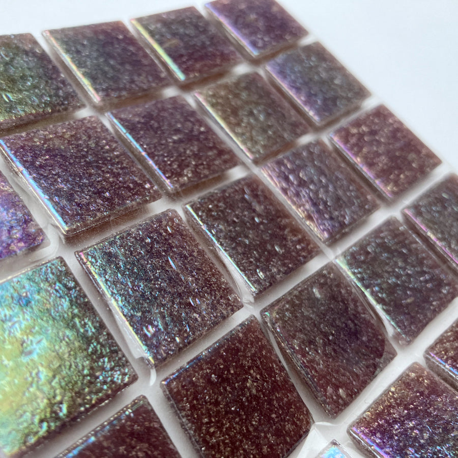Iridescent Glass Mosaic 20mm  Mangosteen