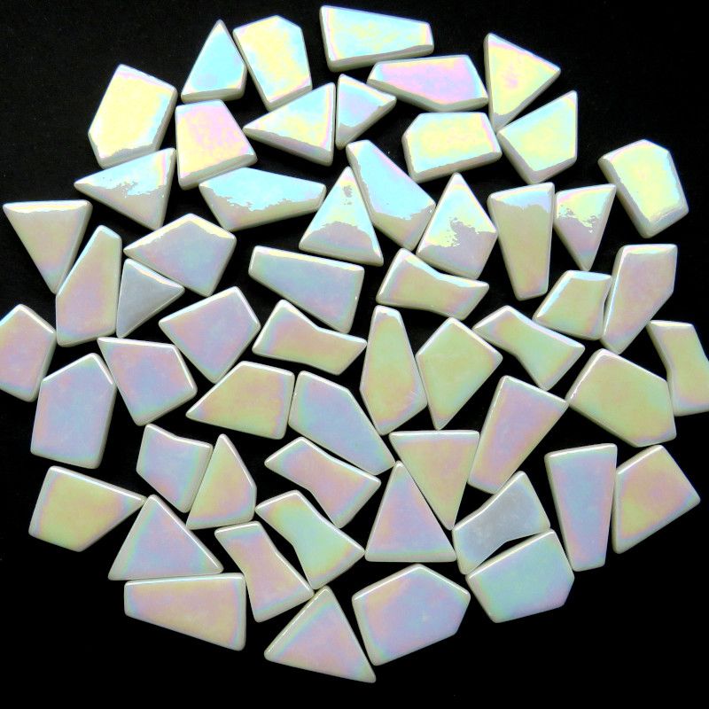 Ottoman Puzzles Iridescent Opal White
