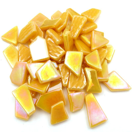 Ottoman Puzzles Iridescent Warm Yellow