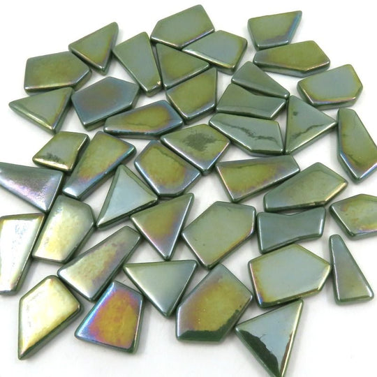 Ottoman Puzzles Iridescent Pine Green