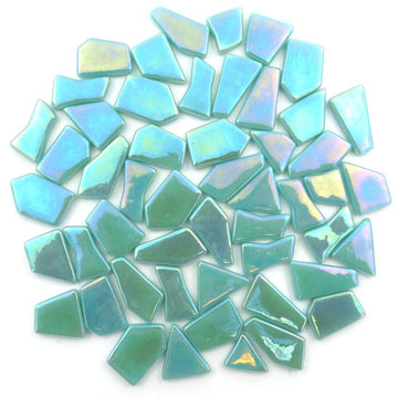 Ottoman Puzzle Irisé  Cyan Clair