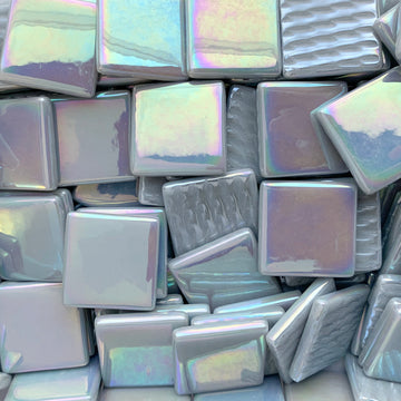 Fantasy Glas Perle 25mm  Grau