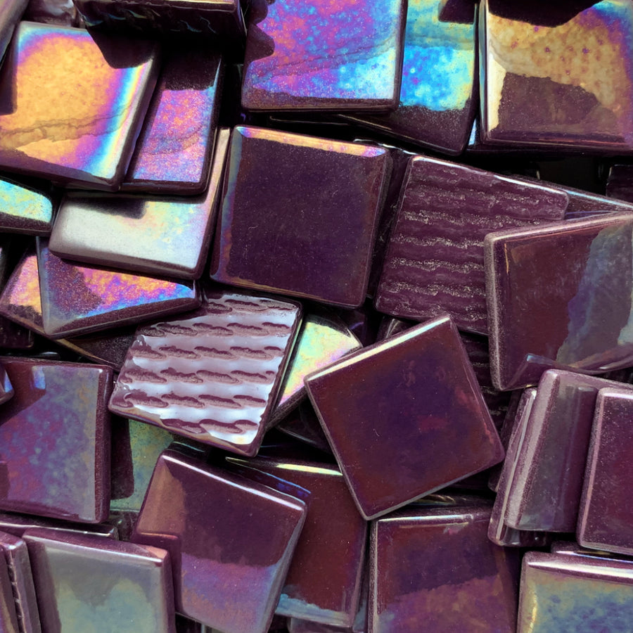 Pâte de Verre Pearlised 25mm Grape