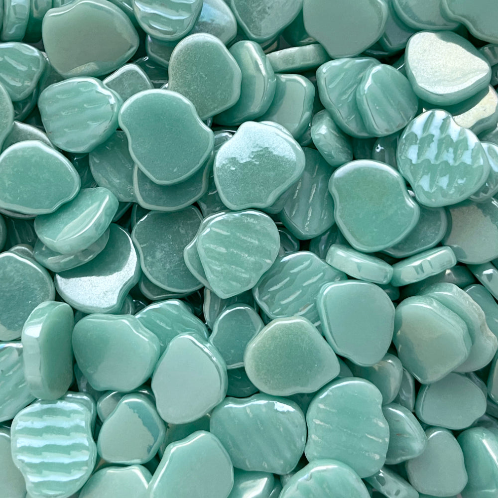 Sakura Blossom Pearls Pale Teal