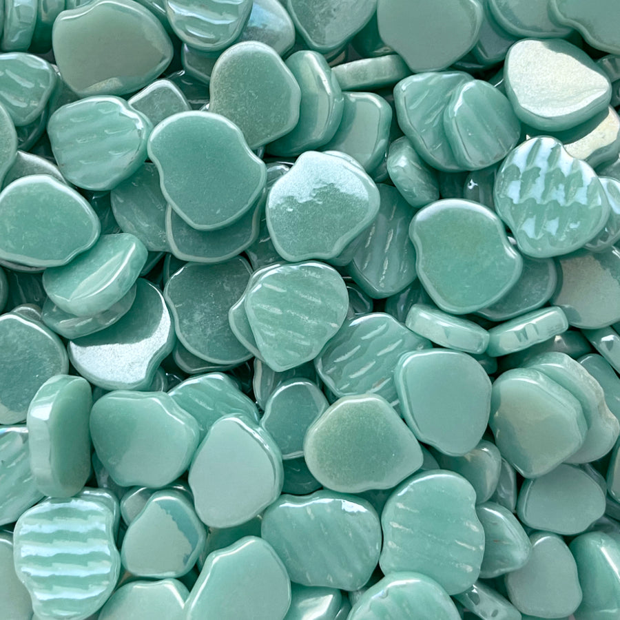 Sakura Blossom Pearls Pale Teal